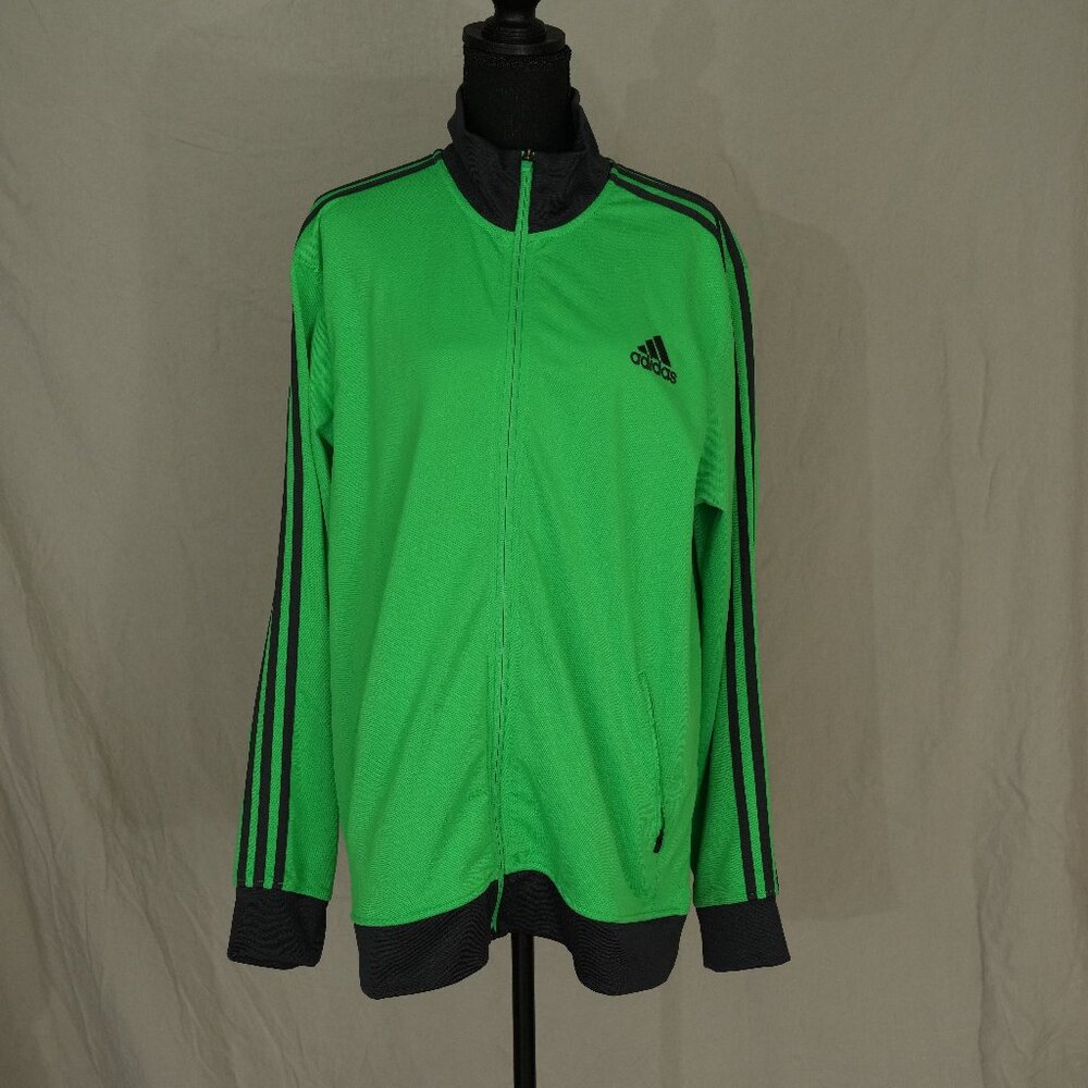 Lime Green Adidas Zip Up